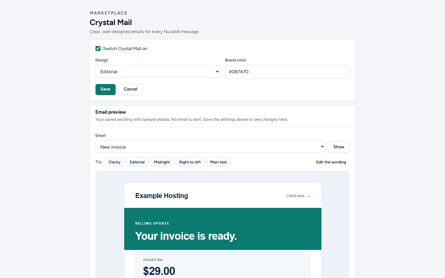 Crystal Mail screenshot 1
