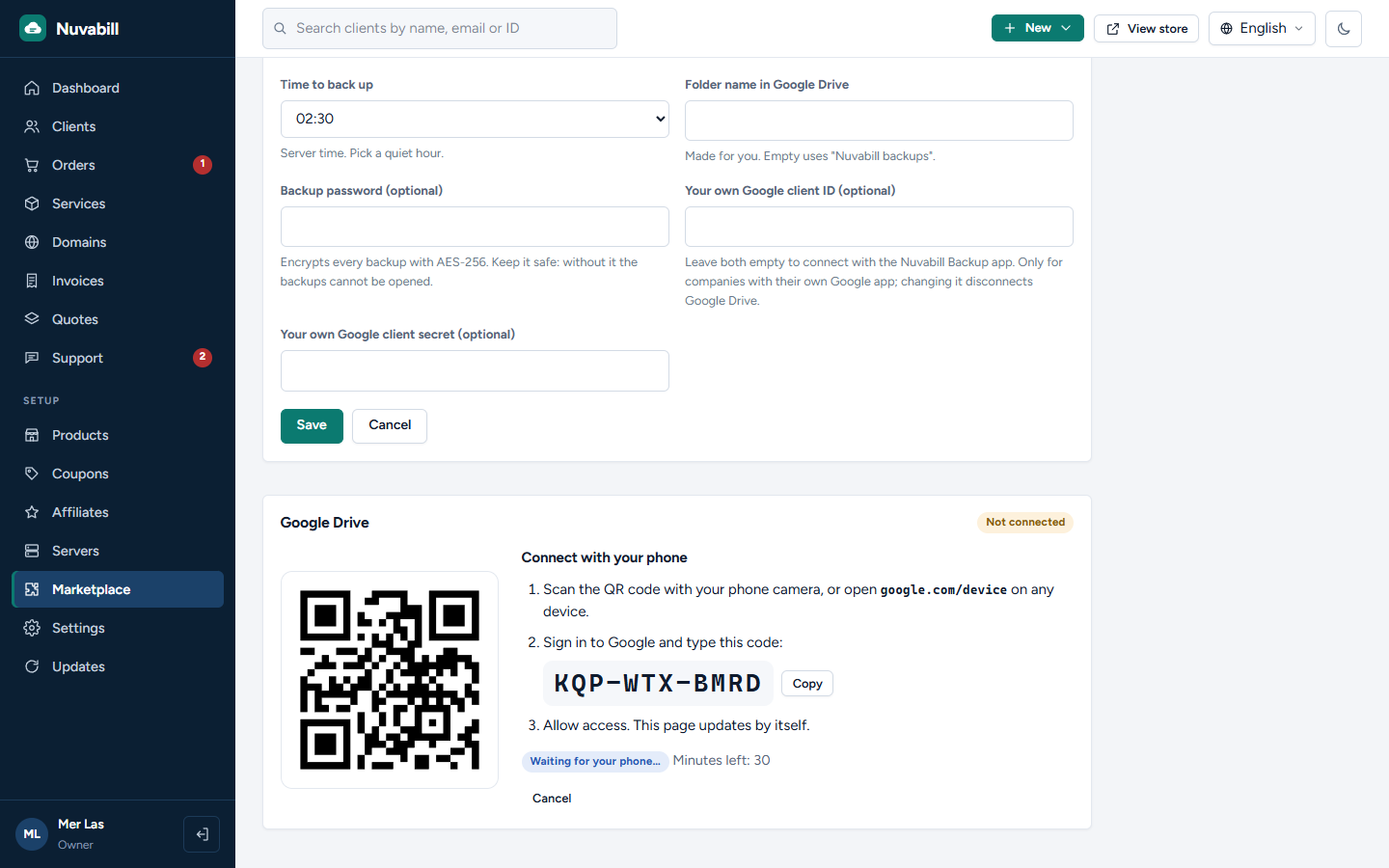Google Drive backup screenshot 2
