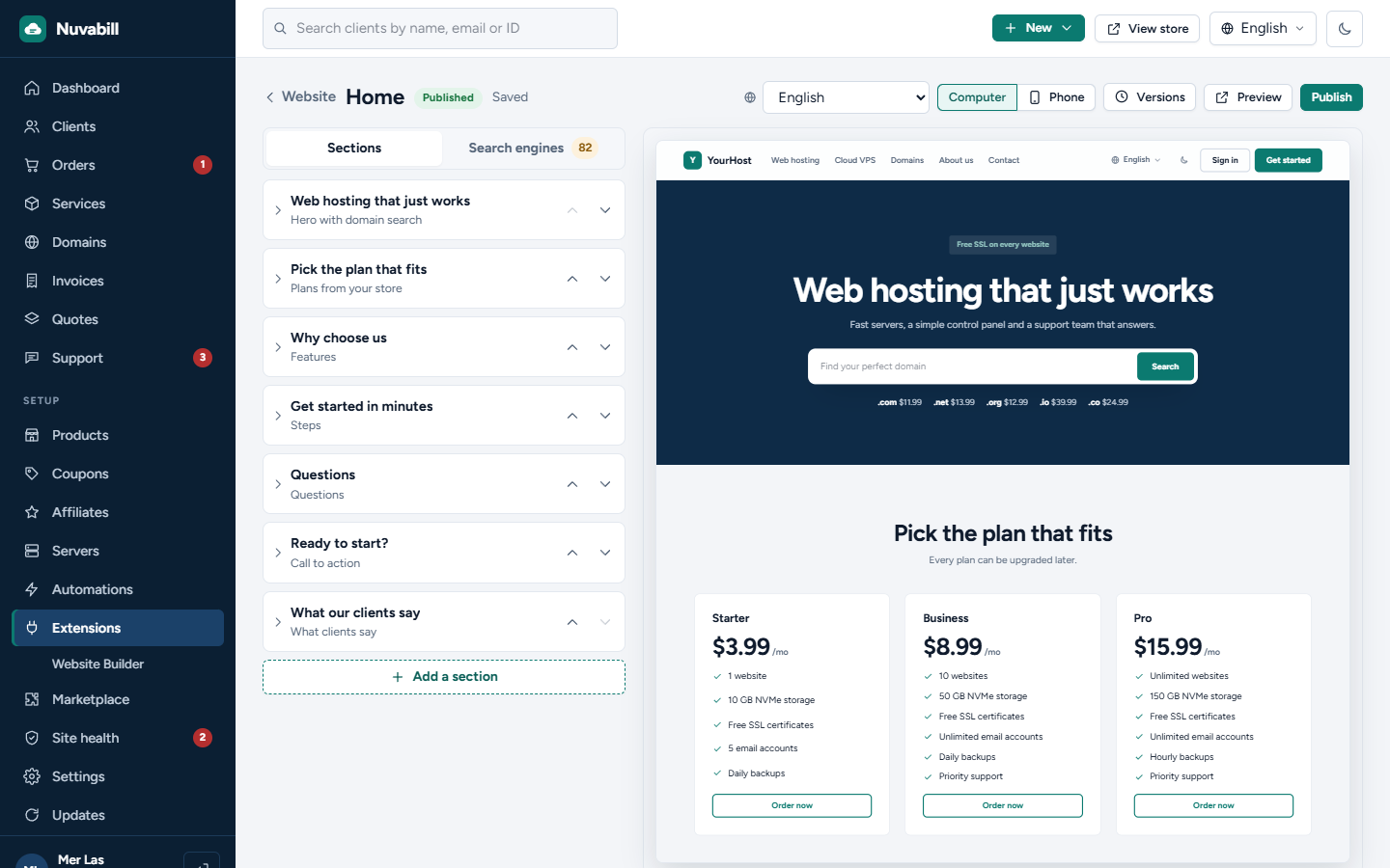 Website Builder screenshot 2
